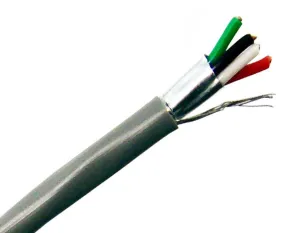 18/4 Shielded CMR Riser Cable, Gray