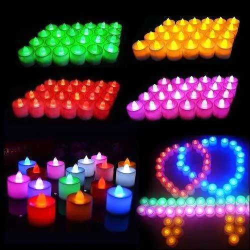 241 Festival Decorative - LED Tealight Candles (Multi, 24 Pcs)