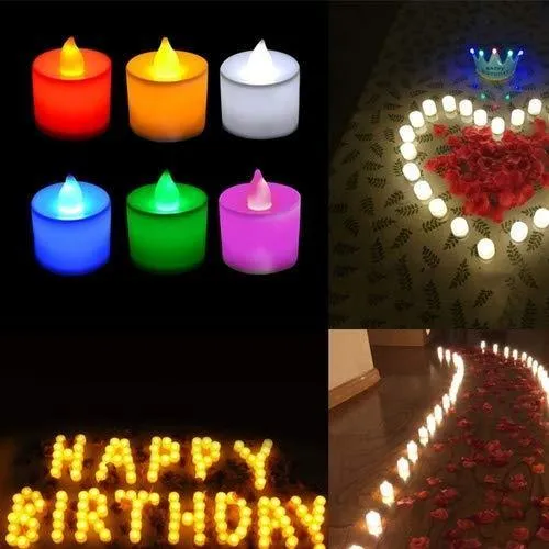 241 Festival Decorative - LED Tealight Candles (Multi, 24 Pcs)