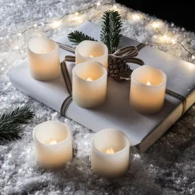 6 Wax Battery LED Votive Candles