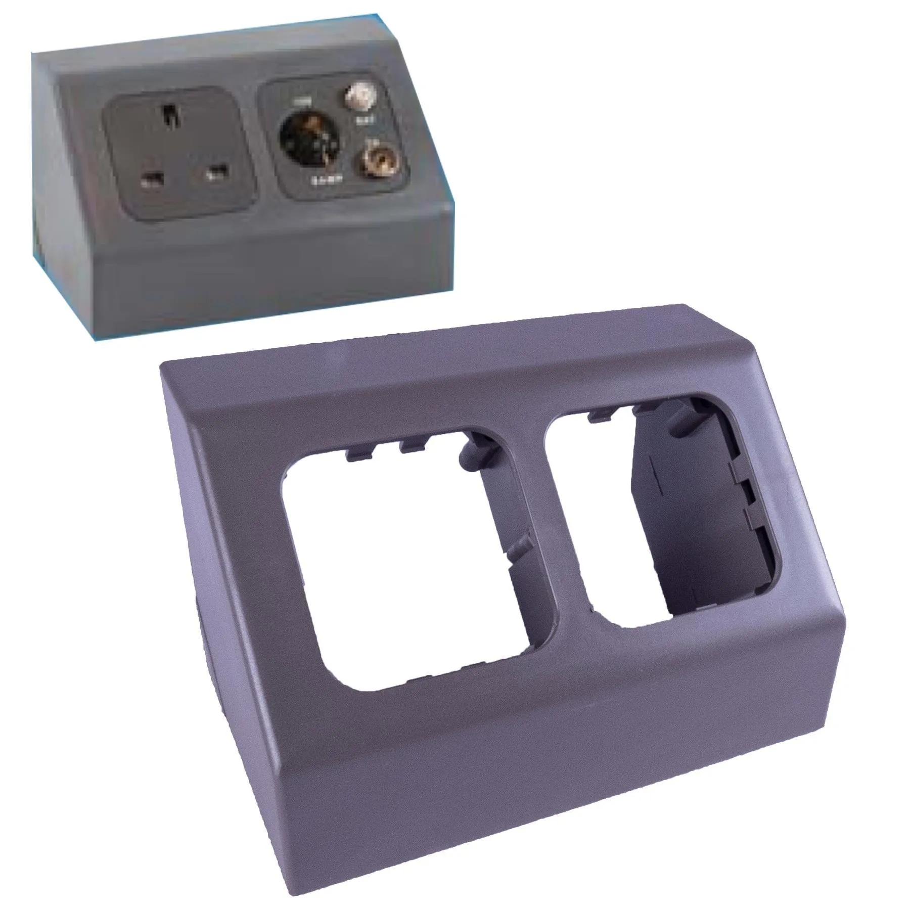 Angled Grey/Bronze* Pod For CBE & C-Line Switches & Sockets Caravan Motorhome