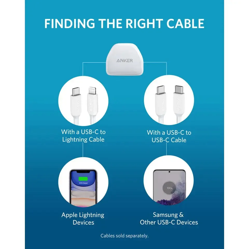 Anker Charger 511 PowerPort III Nano 20W USB C Charger A2633