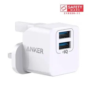 Anker Charger PowerPort Mini 12W Dual Port USB Charger A2620