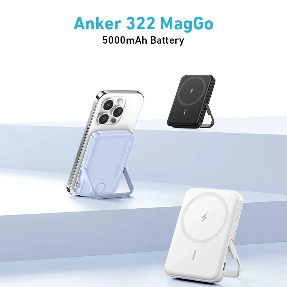 Anker Power Bank 322 MagGo 5000mAh MagSafe Battery Portable Charger A1618