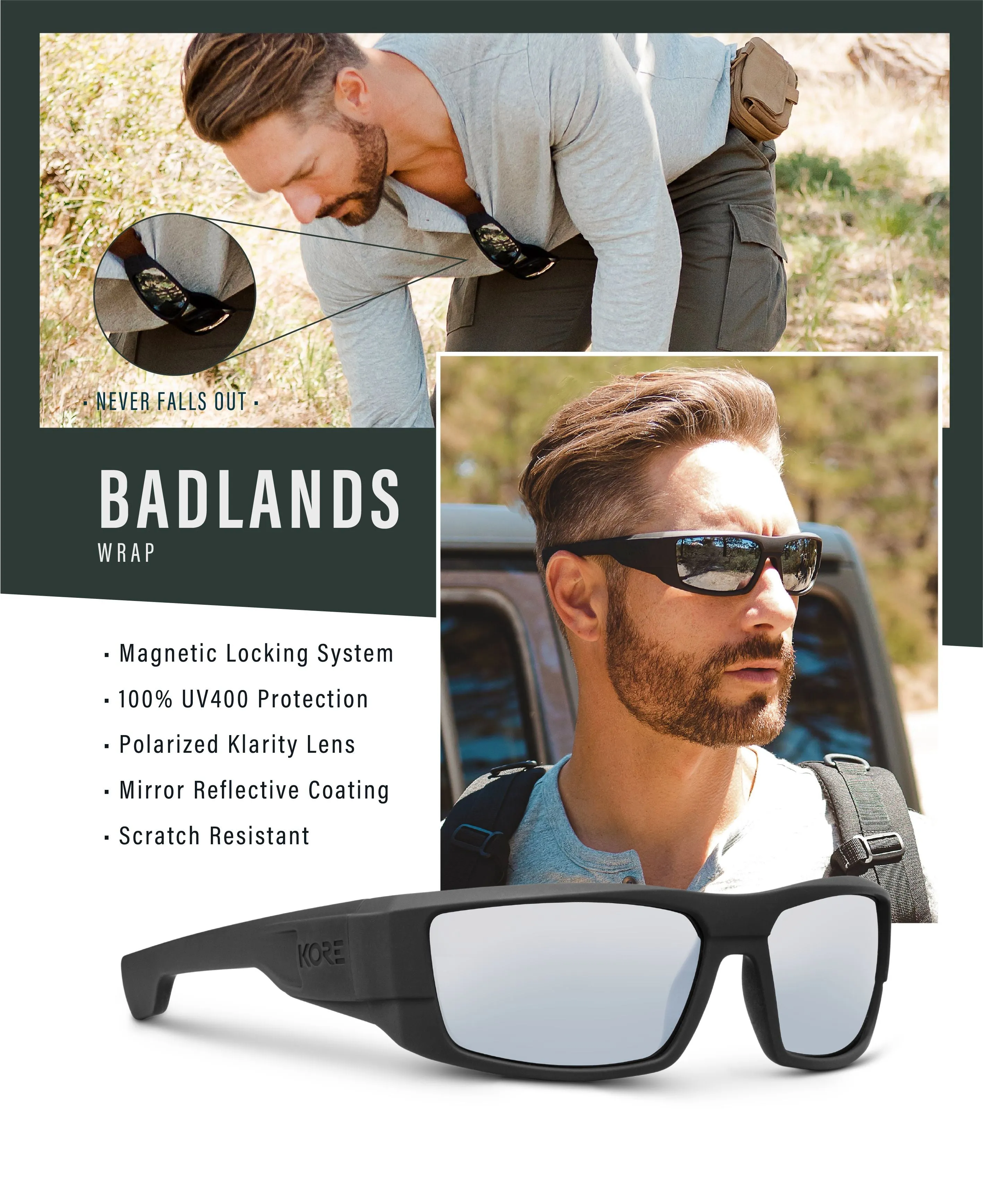 BADLANDS WRAP NEO-LOCK SUNGLASSES