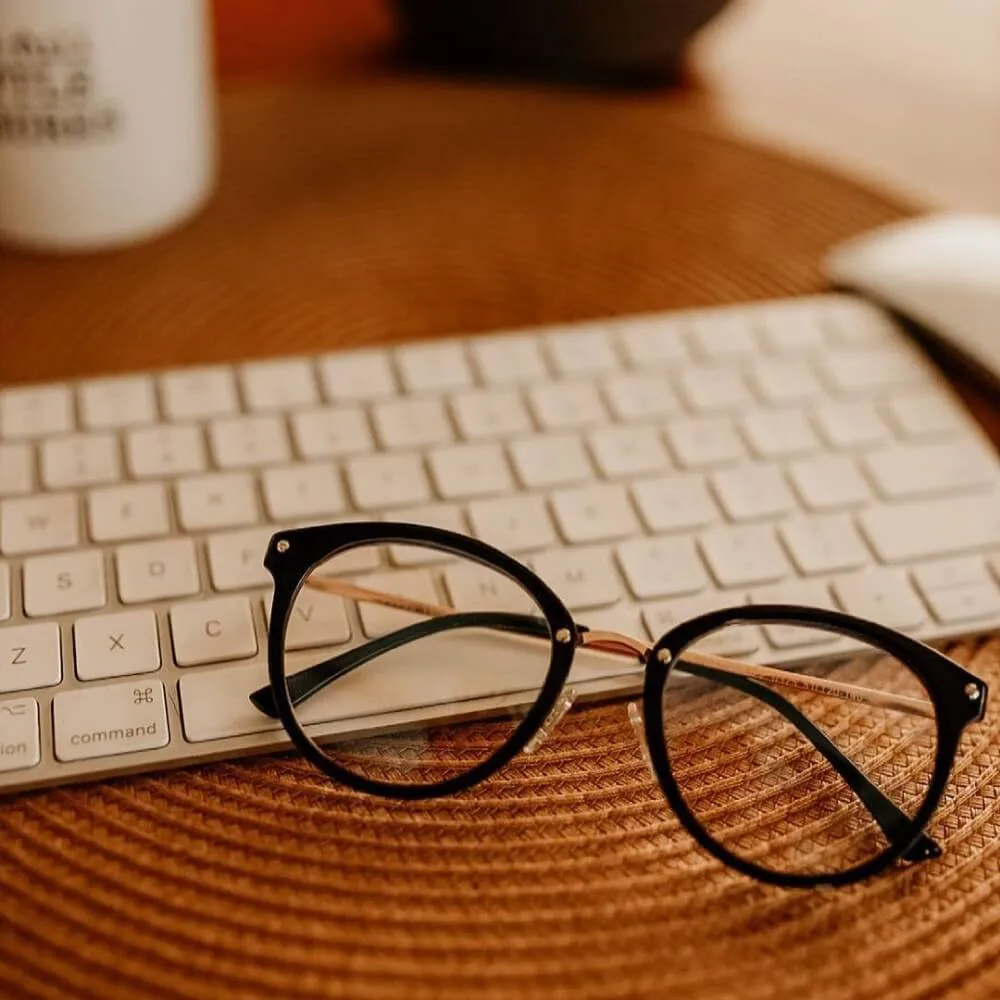 Blue Light Blocking Computer Glasses for Women - Cherry