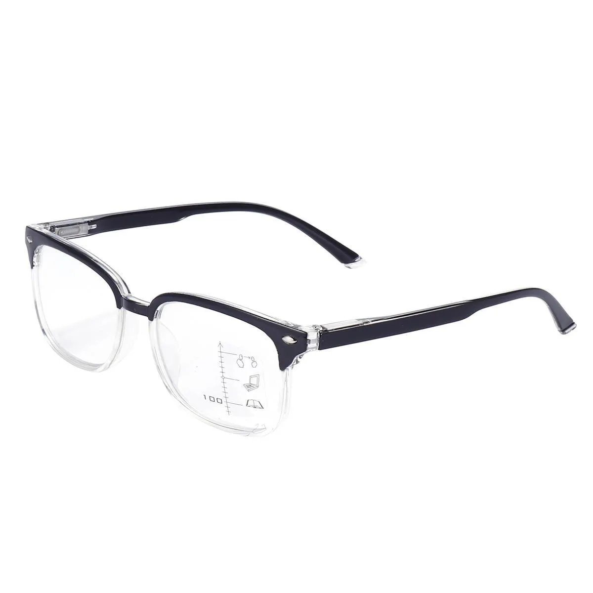 Blue Light Blocking Progressive Multifocal Reading Glasses - B/Clear