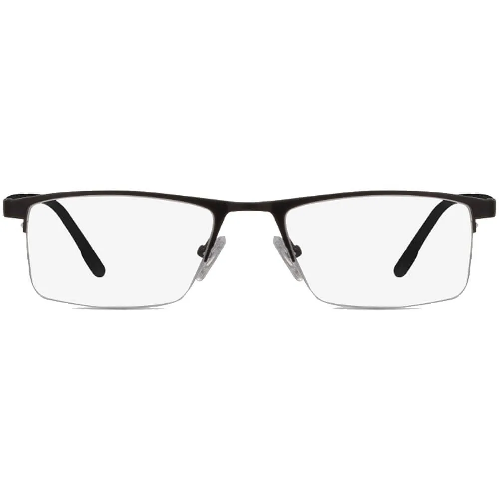 Blue Light Glasses for Computer Anti Glare Half Rim Rectangle Frame