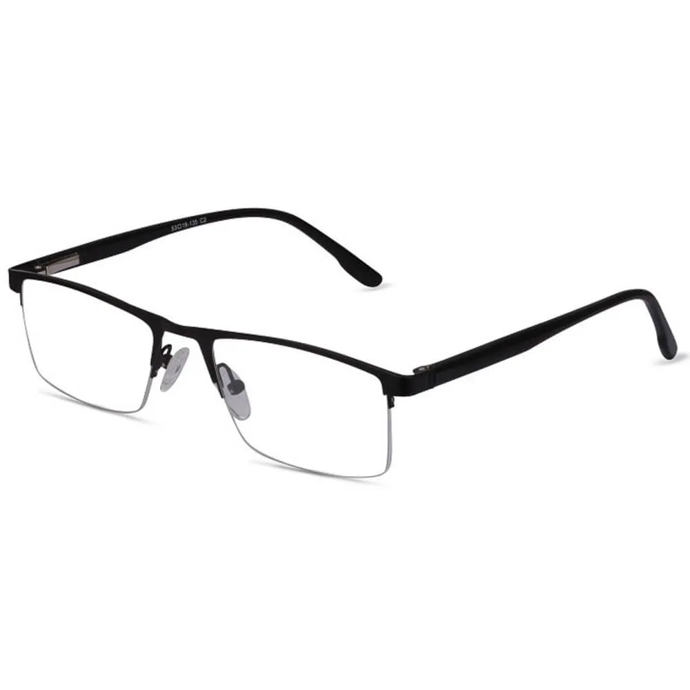 Blue Light Glasses for Computer Anti Glare Half Rim Rectangle Frame