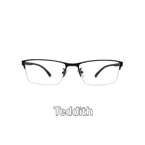 Blue Light Glasses for Computer Anti Glare Half Rim Rectangle Frame