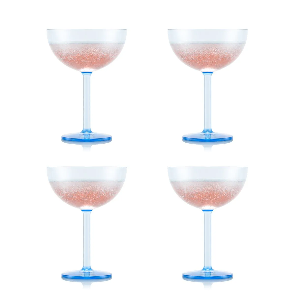 Bodum Oktett Champagne Coupe Glasses 4 Pcs. 0.28 L, Blue Moon