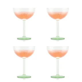 Bodum Oktett Champagne Coupe Glasses 4 Pcs. 0.28 L, Pistachio