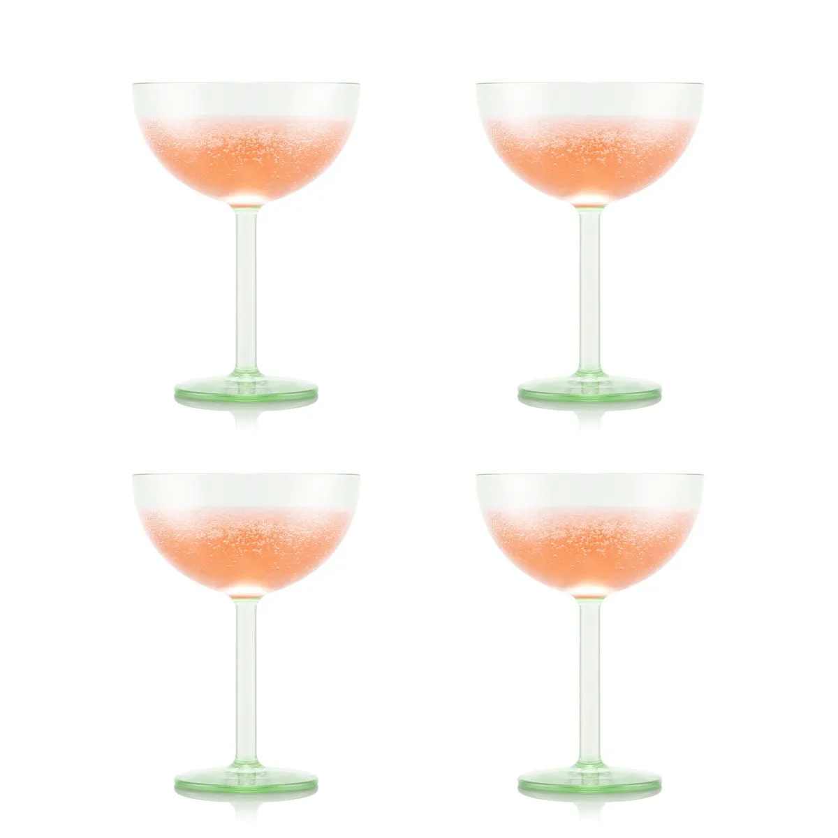 Bodum Oktett Champagne Coupe Glasses 4 Pcs. 0.28 L, Pistachio