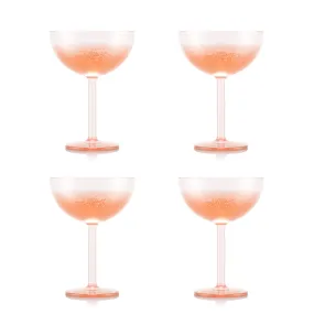 Bodum Oktett Champagne Coupe Glasses 4 Pcs. 0.28 L, Strawberry