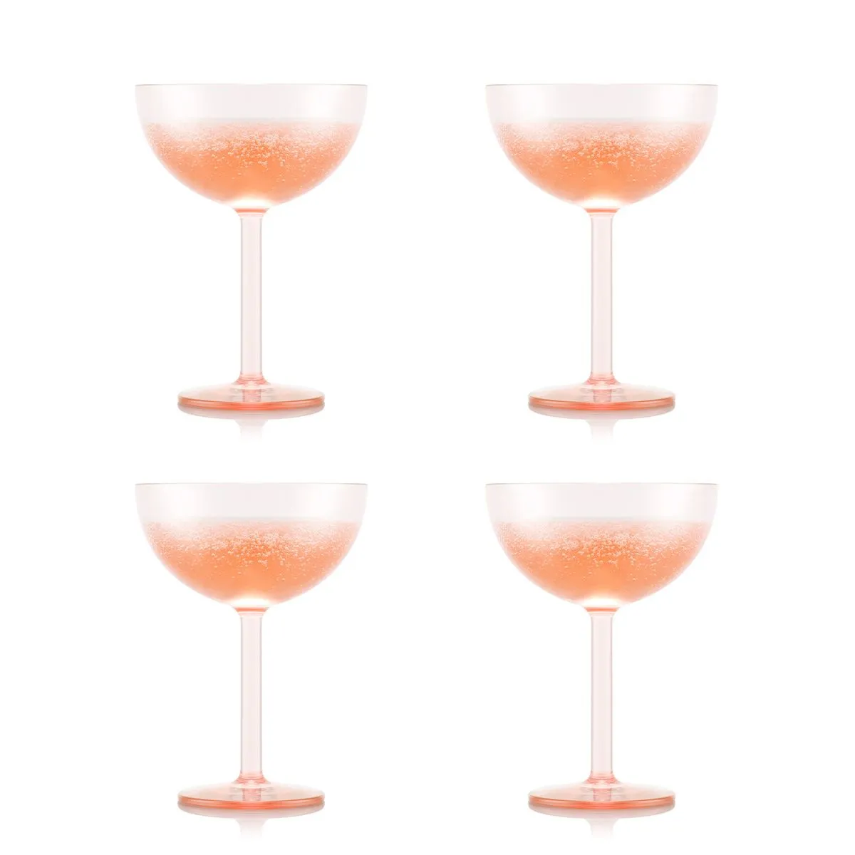 Bodum Oktett Champagne Coupe Glasses 4 Pcs. 0.28 L, Strawberry