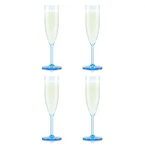 Bodum Oktett Champagne Flutes 4 Pcs. 0.12 L, Blue Moon