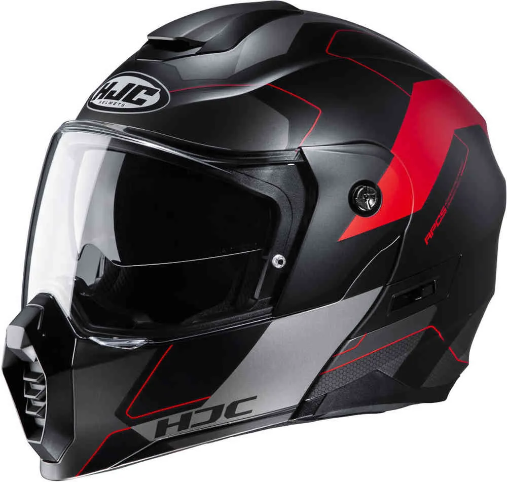 C80 Rox Helmet HJC, matte black/red