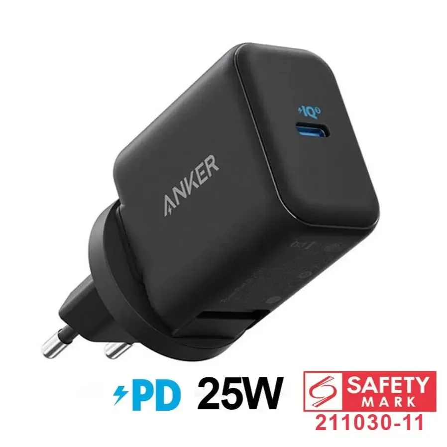 [EU Plug] Anker Charger PowerPort III 25W PD Quick Charge USB C Charger A2058