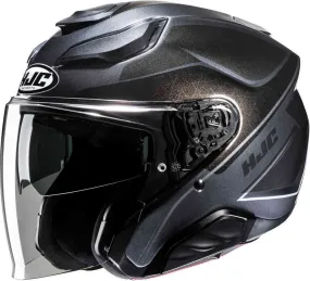 F31 People HJC Jet Helmet, Grey/Silver/Black