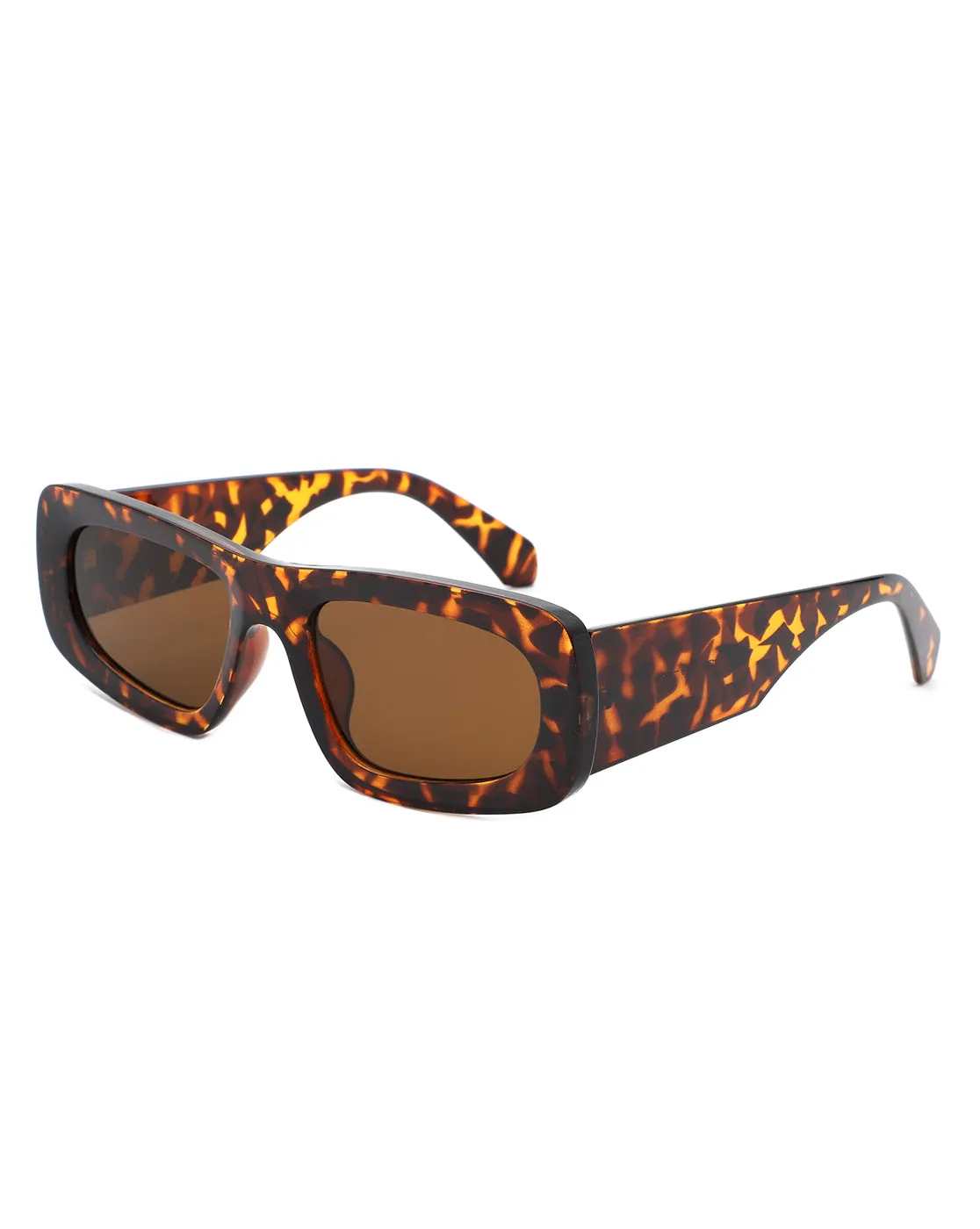 Faelon - Rectangle Retro Narrow Square Fashion Sunglasses