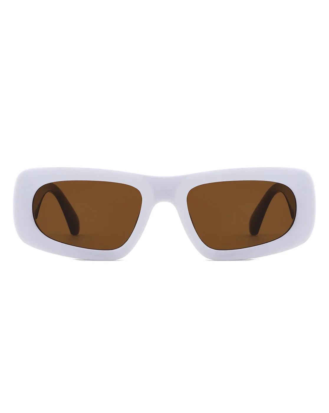 Faelon - Rectangle Retro Narrow Square Fashion Sunglasses