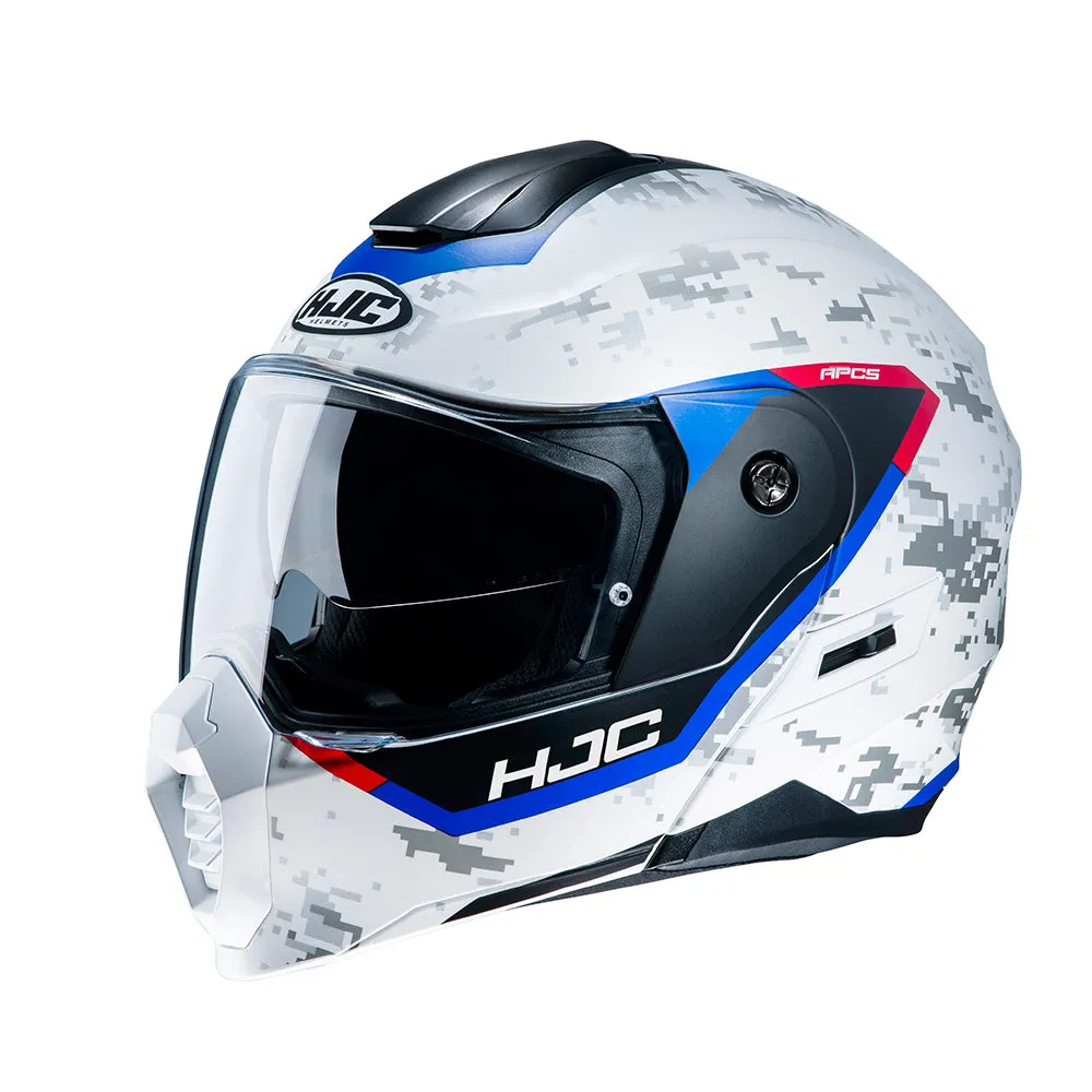 HJC C80 Bult MC21SF White Red Blue Adventure Flip Front Helmet