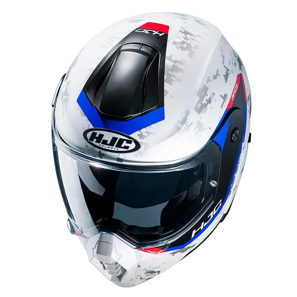 HJC C80 Bult MC21SF White Red Blue Adventure Flip Front Helmet