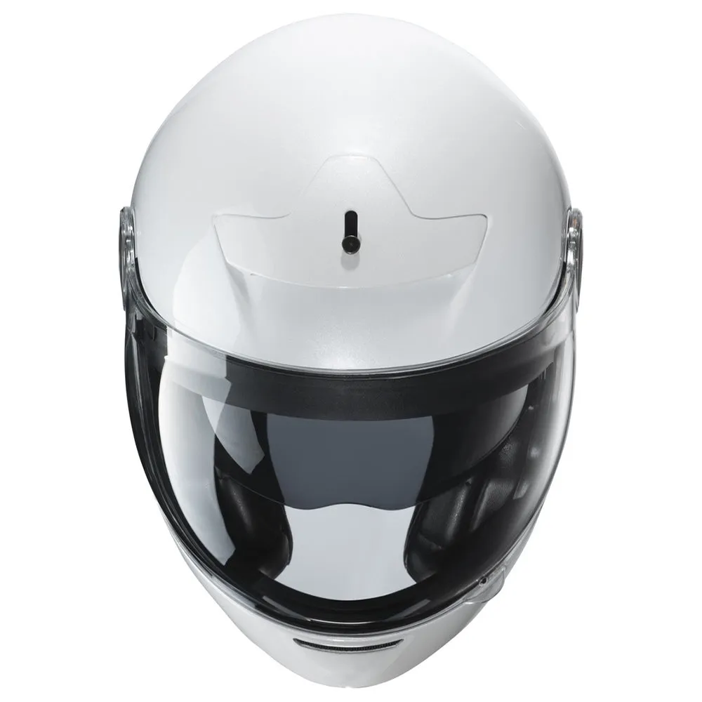 HJC V90 Pearl White Gloss Retro Fiberglass Flip Front Helmet