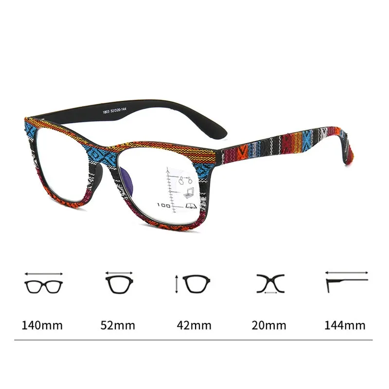 Imitation Wood Smart Progressive Multifocal Reading Glasses