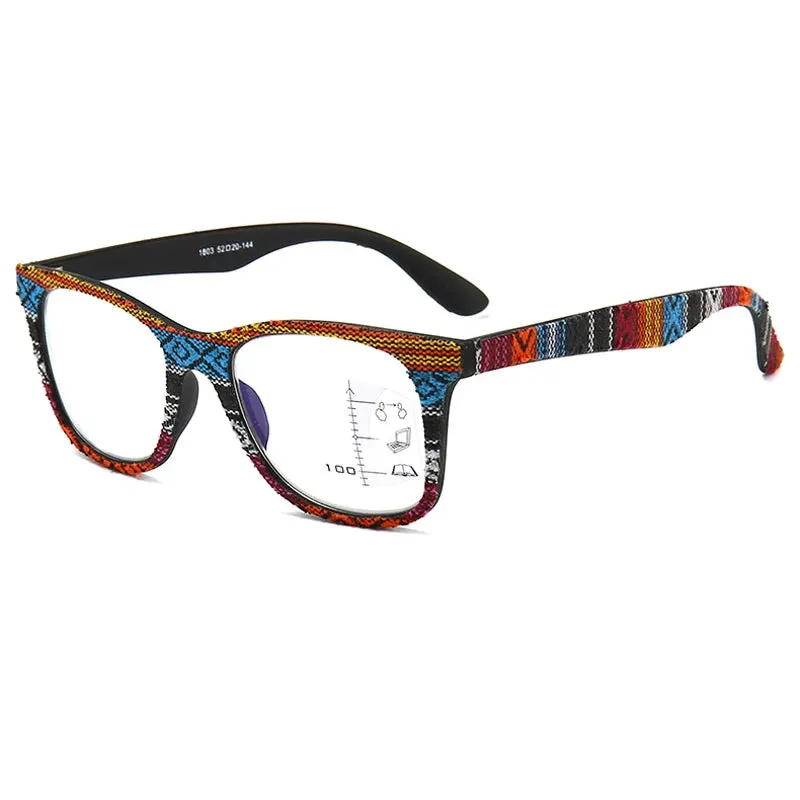 Imitation Wood Smart Progressive Multifocal Reading Glasses