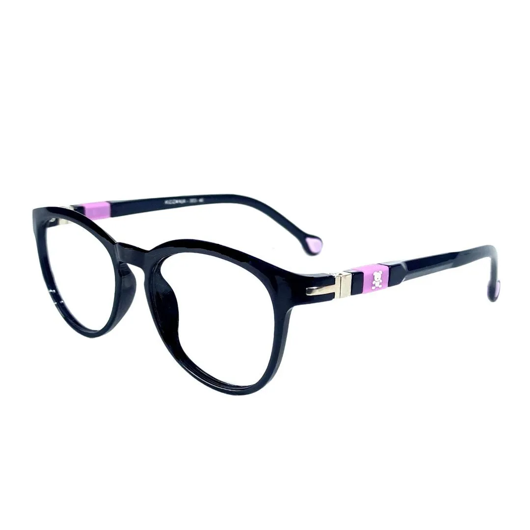 Jubleelens® Kids Round Black Purple Frame KZ303