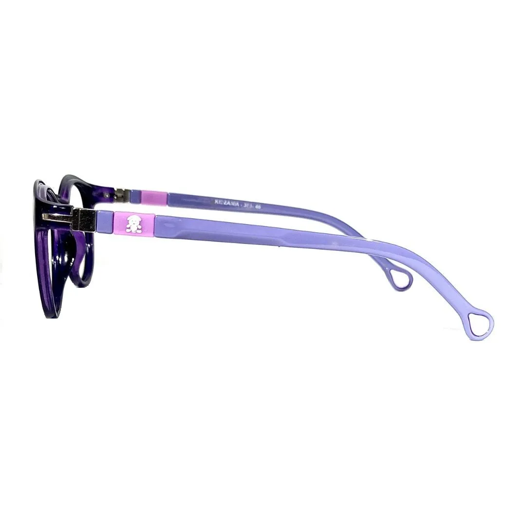 Jubleelens® Kids Round Black Purple Frame KZ303