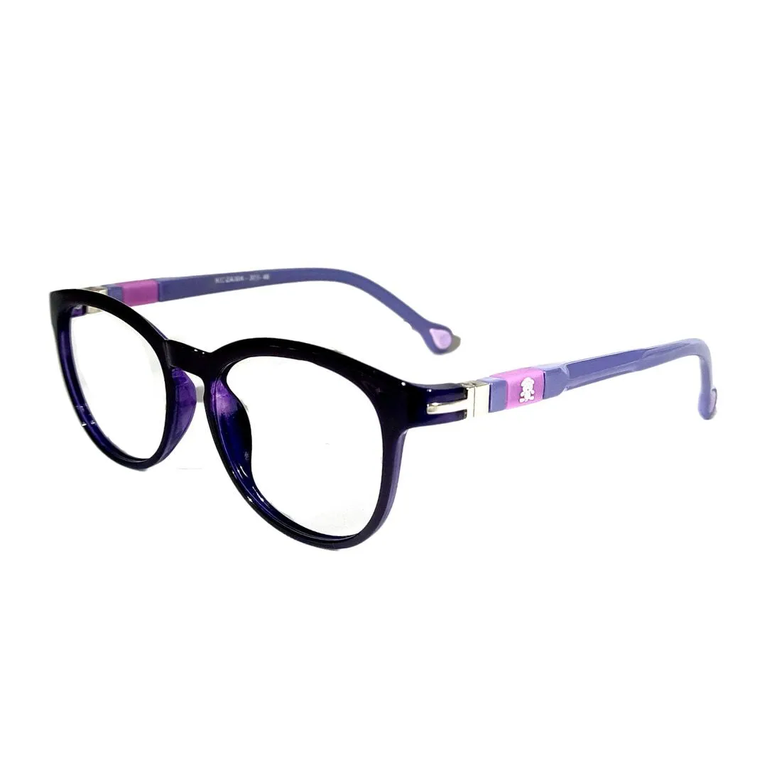 Jubleelens® Kids Round Black Purple Frame KZ303