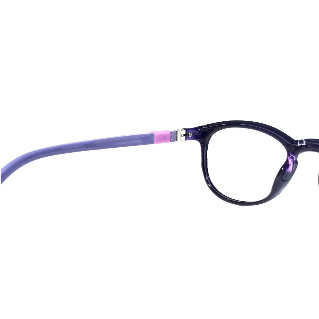 Jubleelens® Kids Round Black Purple Frame KZ303