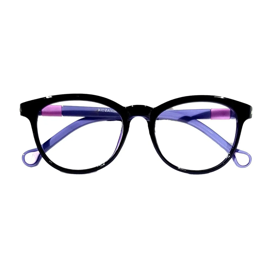 Jubleelens® Kids Round Black Purple Frame KZ303