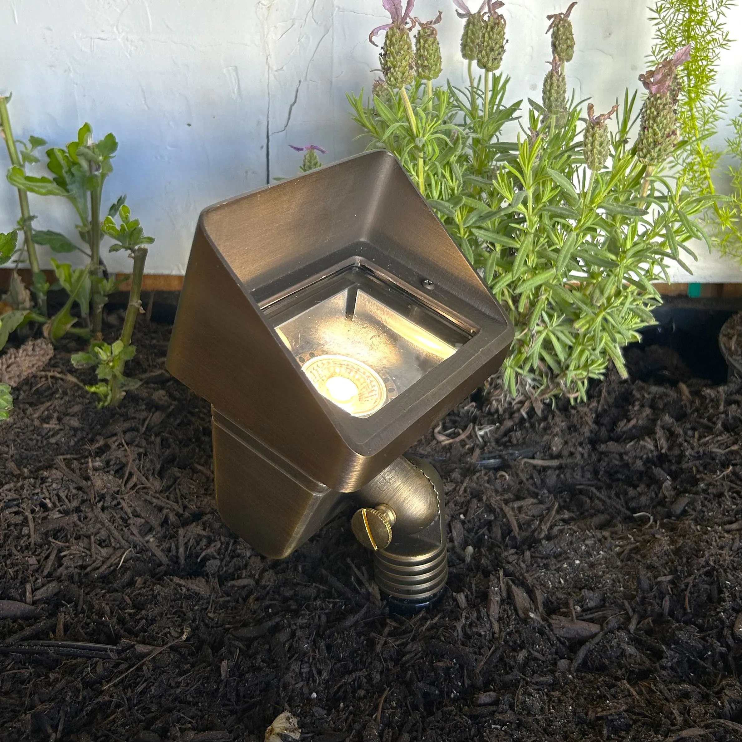 LaGarde Solid Cast Brass Flood Light Natural bronze