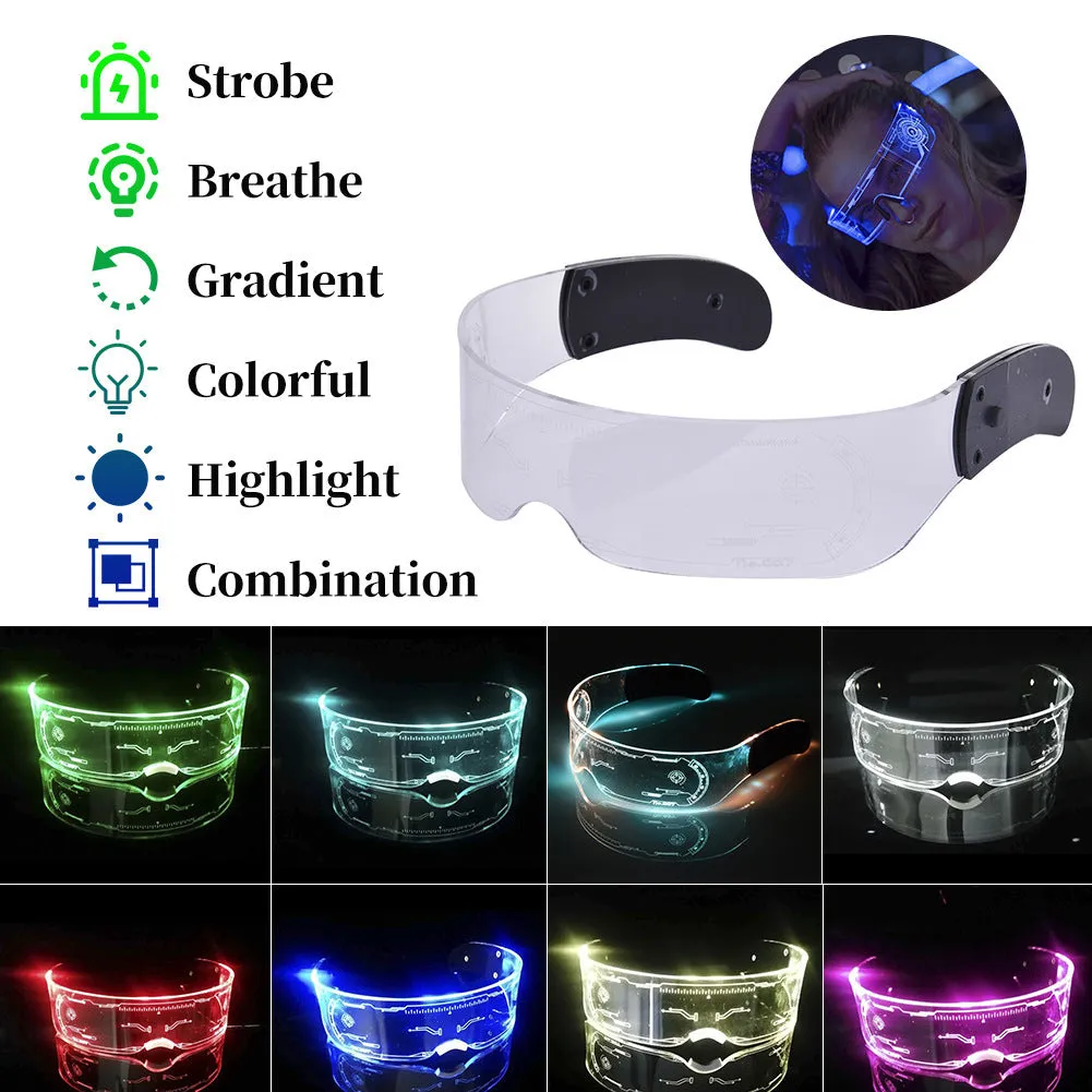 LED Luminous Costume Party Glasses