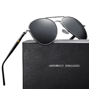 Men Women Brand Designer Male Vintage Black Pilot Sunglasses