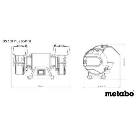 Metabo 604160420 DS 150 Plus 6" Bench Grinder