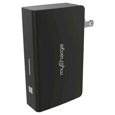 myCharge AmpProng  6000mAh (AMP60K - A) Portable USB & Wall Charger - Black