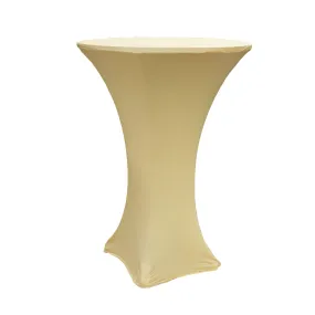 Spandex Cocktail Table Cover 30" Round - Champagne