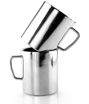 Stainless Steel Tea and Coffee Mug (Small Size) Piece, Silver