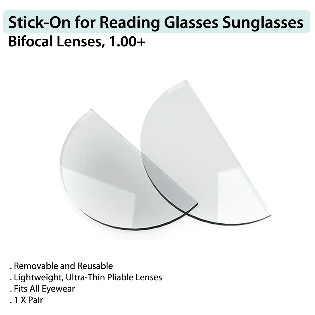 Stick-On Readers for Bifocal Lenses, 1.00 