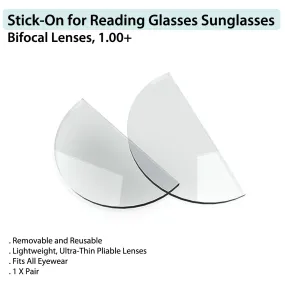 Stick-On Readers for Bifocal Lenses, 1.00 