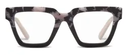 Take a Bow Black/ Marble Blue Light Glasses