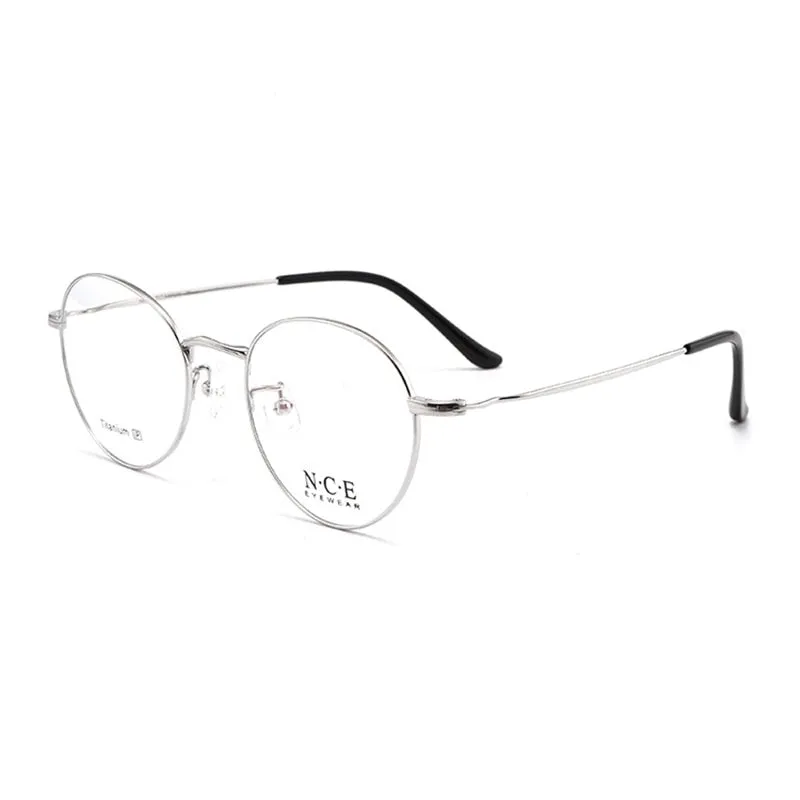 Unisex Full Rim Round Titanium Frame Eyeglasses Sc8297