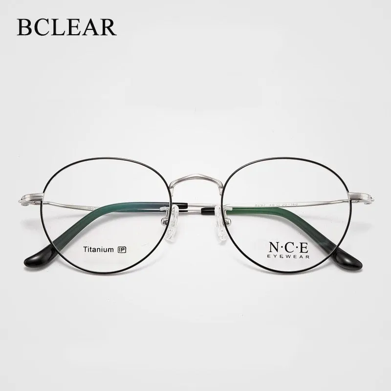 Unisex Full Rim Round Titanium Frame Eyeglasses Sc8297