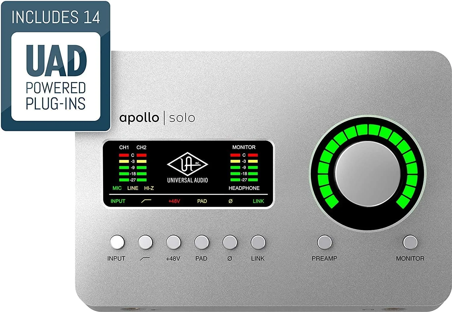 UNIVERSAL AUDIO Apollo Solo Heritage Edition (Desktop/Mac/Win/TB3)