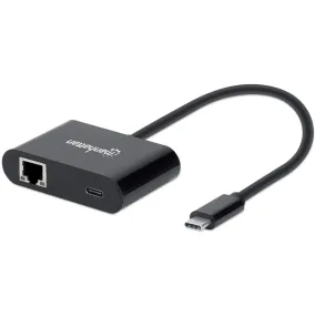 USB-C to Gigabit Network Adapter with Power Delivery Port