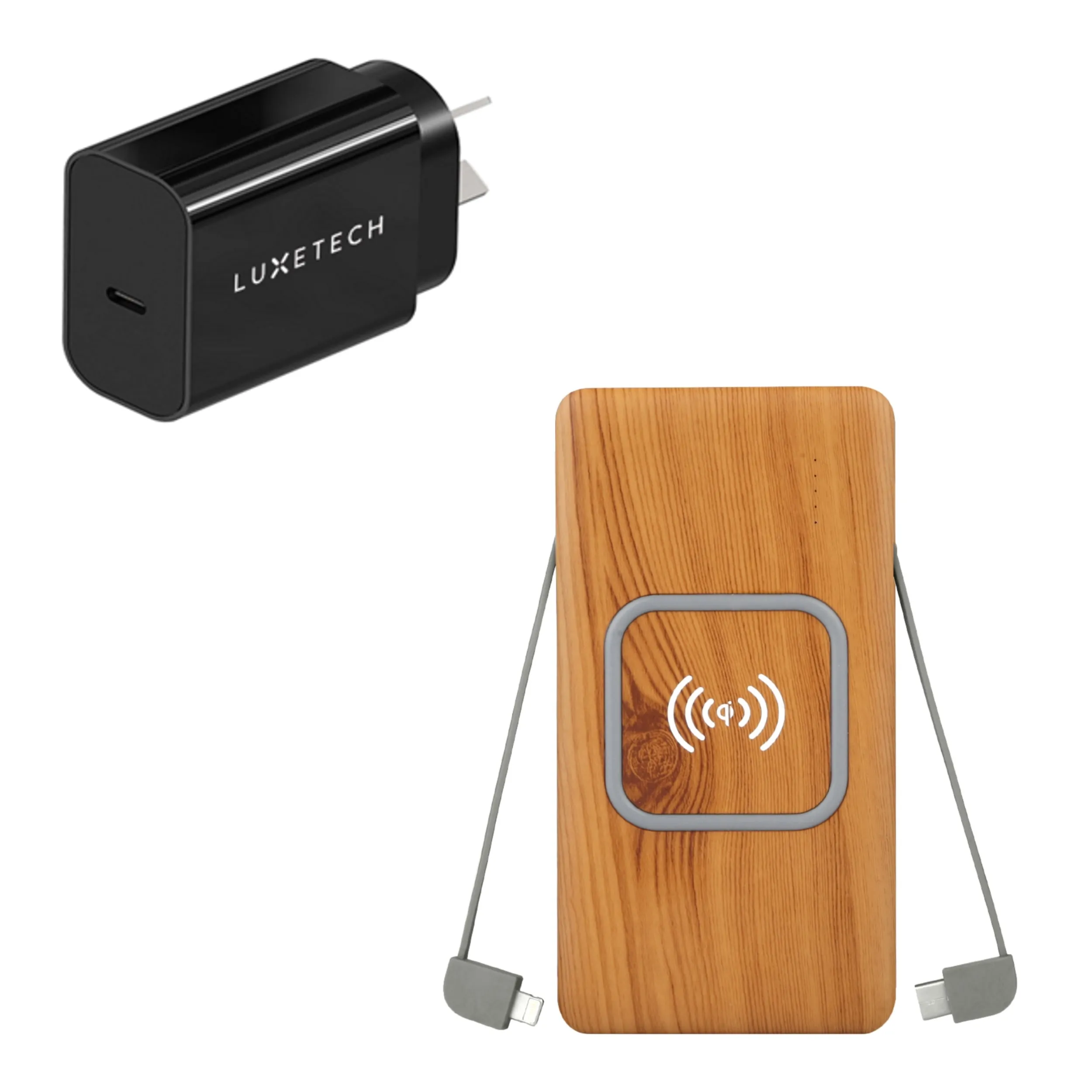 Wireless Power Bank Bamboo